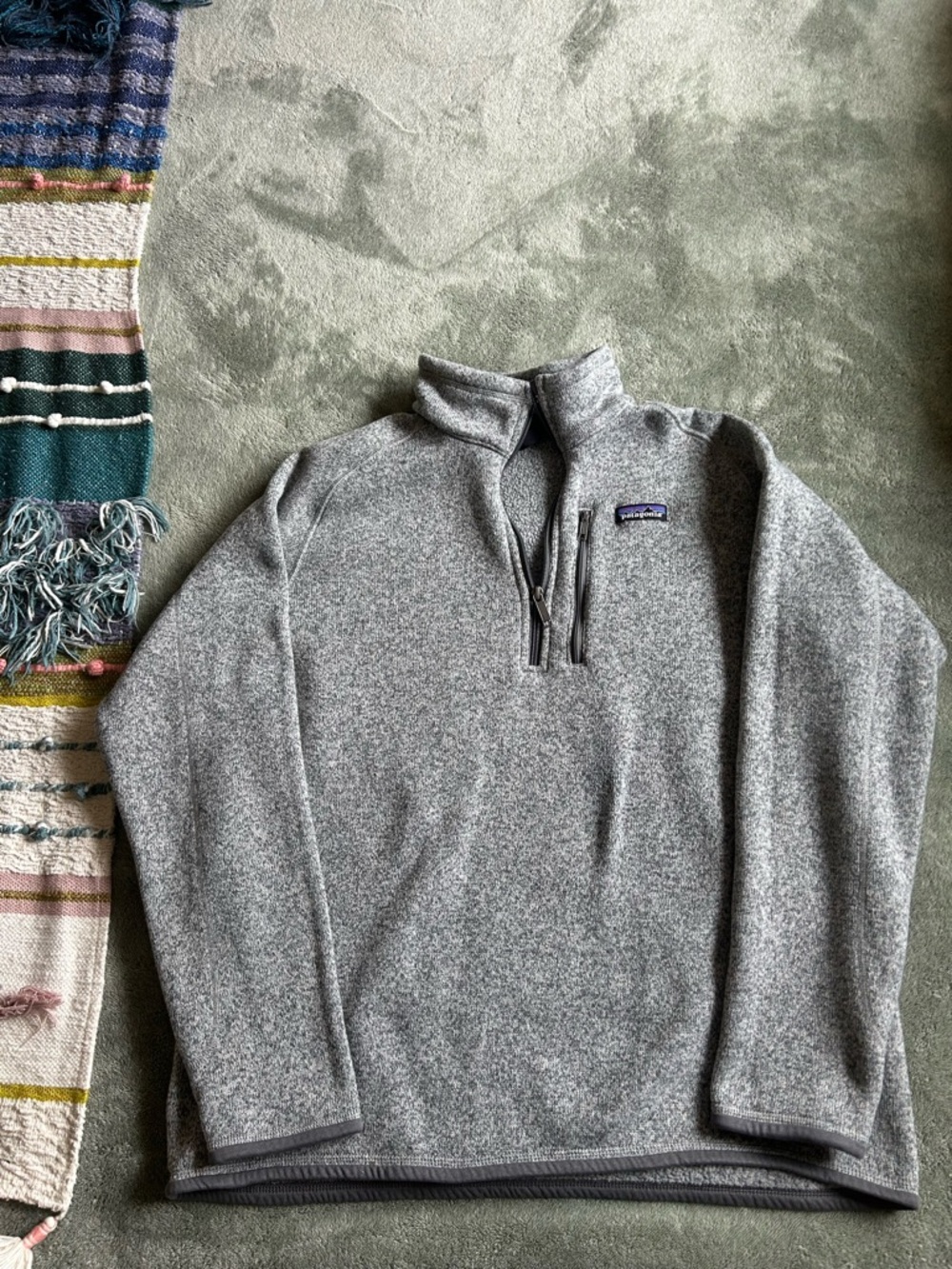 Patagonia Gray Quarter-Zip Fleece Pullover